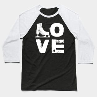 Love Ice Skating Vintage Baseball T-Shirt